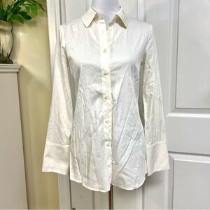 SHIN CHOI classic Ivory button down shirt closet staple women’s size S